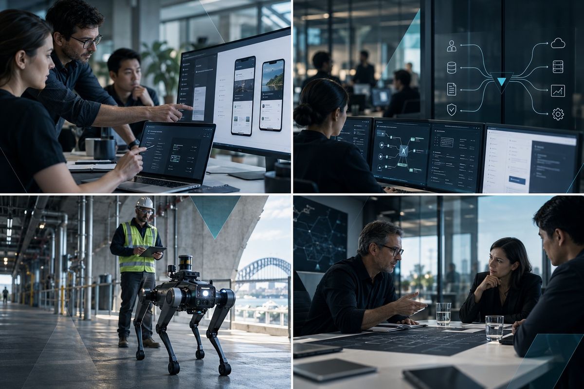 DELV teams across product design, AI architecture, field robotics and advisory
